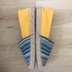 Sam Edelman yellow/stripe espadrilles // size 7.5